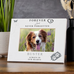 Personalised Pet Loss Memorial Photo Frame Forever Loved Never Forgotten Photo Frame ukgiftstoreonline Landscape