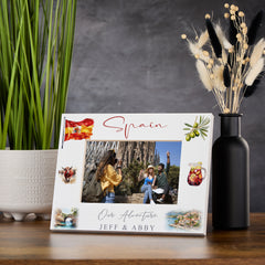 Personalised Spain Holidays Adventure Memory Photo Frame