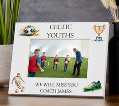 Personalised Colorful Football Photo Frame Portrait or Landscape Photo Frame ukgiftstoreonline Landscape