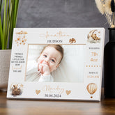 Personalised Baby Photo Frame With Birth Details and Cute Teddy Design