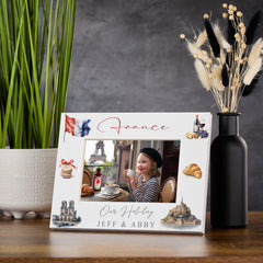 Personalised France Holidays Adventure Memory Photo Frame