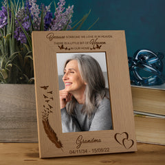 Personalised Because Someone We Love Is In Heaven Remembrance Photo Frame