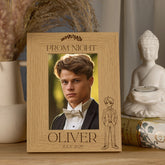 Personalised Wooden Engraved Photo Frames Prom Night Boy Multiple Sizes