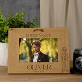 Personalised Wooden Engraved Photo Frames Prom Night Boy Multiple Sizes