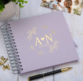 Personalised  Wedding Guest Book Reception Guestbook With Heart and Leaves