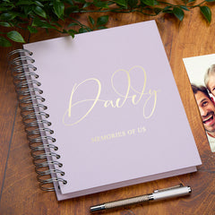 Personalised Large Daddy Photo Album With Sentiment Multiple Colours Photo Album ukgiftstoreonline Lilac 4x6 Inch Album