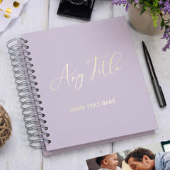 Personalised Large Photo Album With Any Title and Sentiment Multiple Colours Photo Album ukgiftstoreonline Lilac 4x6 Inch Album
