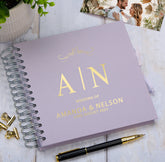 Personalised  Wedding Guestbook Scrapbook Albums With Initials And Heart