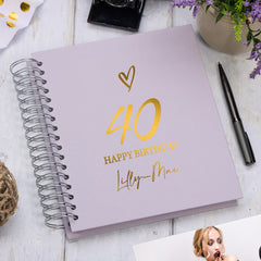 Personalised Love Heart Any age Birthday Photo Album Gift 16th, 18th, 21st, 30th, 40th, 50th, 60th, 70th, 80th