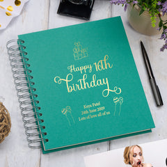 Personalised Elegant Any age Birthday Photo Album Gift 16th, 18th, 21st, 30th, 40th, 50th, 60th, 70th, 80th