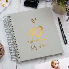 Personalised Love Heart Any age Birthday Photo Album Gift 16th, 18th, 21st, 30th, 40th, 50th, 60th, 70th, 80th