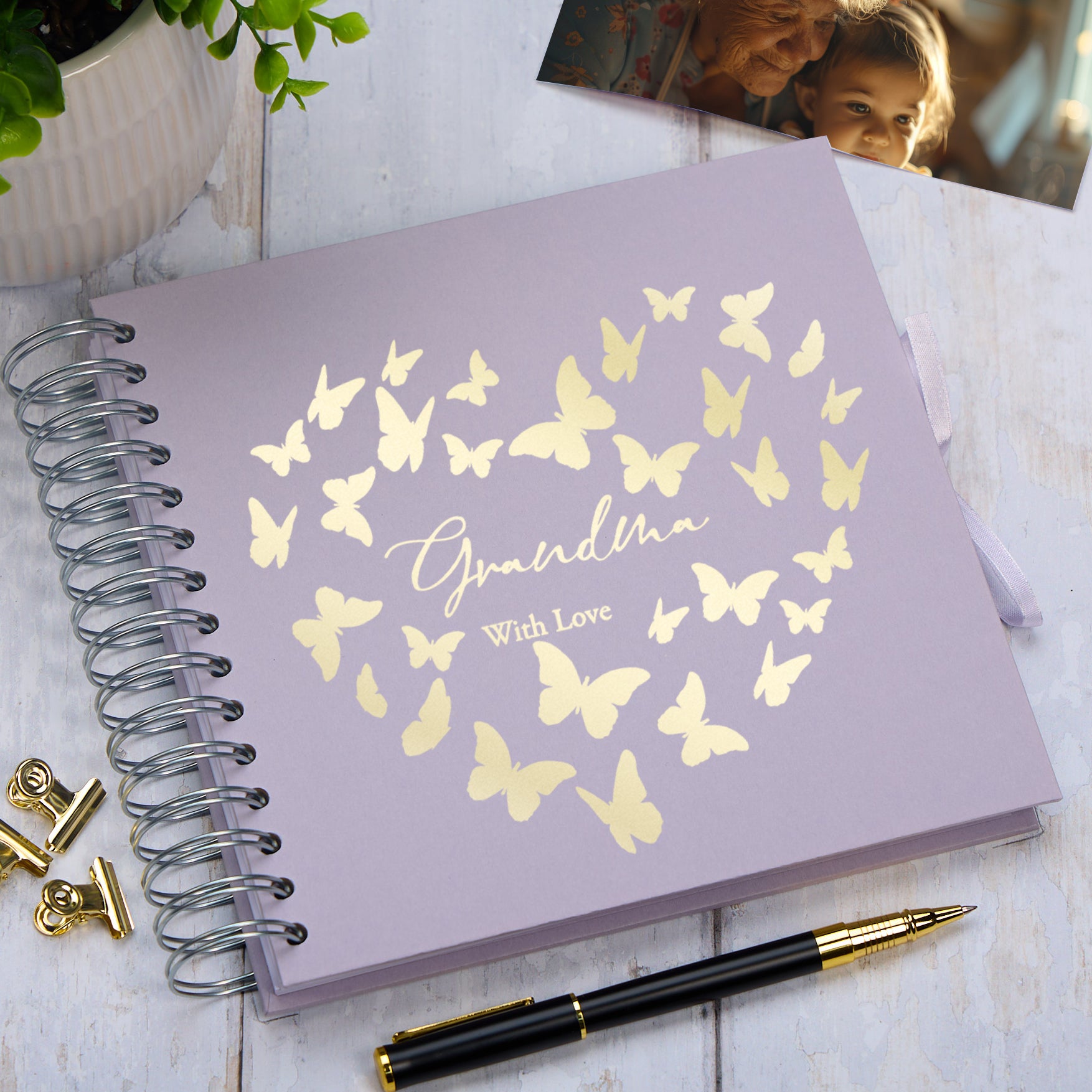Grandma Keepsake Book, Custom Scrapbook Photo Album Memory Book