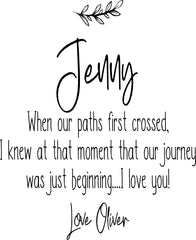 Personalised Love Anniversary or Valentines Jewellery Box Gift For Her