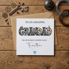 Luxury First Fathers Day as Grandad Card - With Mechanical Design ukgiftstoreonline