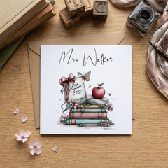 Thank You Teacher Card, Personalised Teacher Card, End of Term Card, Teacher Gift