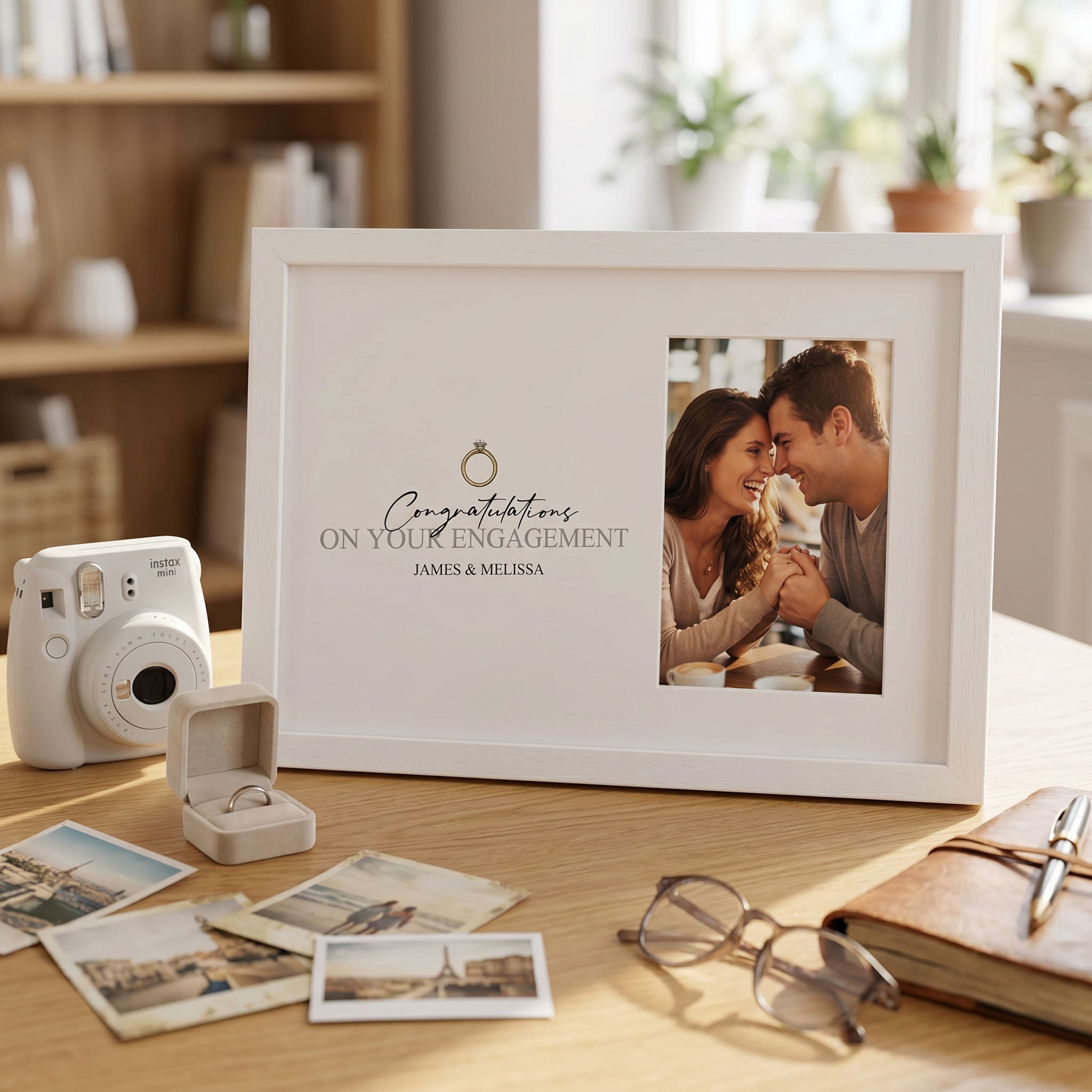 Personalised Congratulations on your Engagement Photo Frame Gift For Couple Engagement Photo Frame ukgiftstoreonline