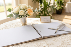 Personalised Wedding Day Wooden Engraved Guestbook Scrap Book Album Leaf Design Personalised Wedding Gift ukgiftstoreonline