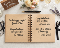 Personalised Brown Wedding Guest Book Wooden Engraving Mr and Mrs Personalised Wedding Gift ukgiftstoreonline