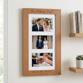 Wedding Gifts For The Couple, Personalised Engraved Triple Wooden Wedding Photo Frame Photo Frame ukgiftstoreonline