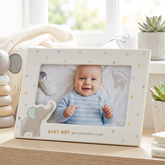 Baby Boy Photo Frame – Ceramic Nursery Frame 6x4 | Cute Elephant Baby Gift Baby Photo Frame ukgiftstoreonline