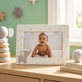 Ceramic Baby Photo Frame – 6x4 Durable Elephant Nursery Picture Frame Baby Photo Frame ukgiftstoreonline