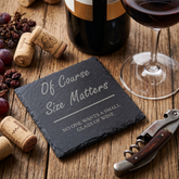 Funny Wine Gift: Slate Coaster for Women (10cm, Laser Engraved) Personalised Slate Marker ukgiftstoreonline