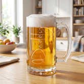 Engraved Daddy Gift Beer Mug Glass With Handle For Father's Day, Birthdays or Christmas personalised beer glasses ukgiftstoreonline