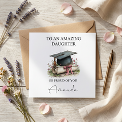 Personalised Luxury Daughter Graduation Card - So Proud Of You ukgiftstoreonline