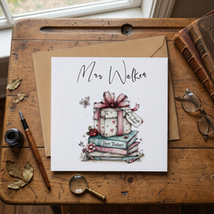 Thank You Teacher Card, Personalised Teacher Card, End of Term Card, Teacher Gift