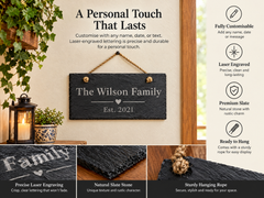 Engraved Slate Plaque, Personalised Rectangle Sign, Outdoor Ready Personalised Slates ukgiftstoreonline