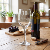 Personalised 30th Birthday Engraved Wine Glass Gift Name & Sentiment Personalised Wine Glasses ukgiftstoreonline
