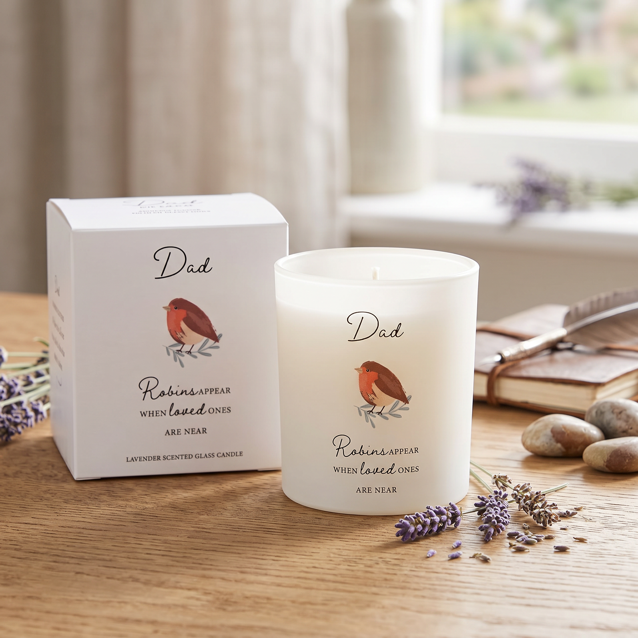Thoughts Of You Memorial Remembrance Candle For Dad In Gift Box Sympathy Gift Tea Light Holder ukgiftstoreonline