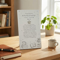 Teacher Plaque Gift – Standing Plaque With Sentimental Quote & Raised Star