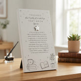 Teacher Plaque Gift – Standing Plaque With Sentimental Quote & Raised Star Nan Photo Frame ukgiftstoreonline