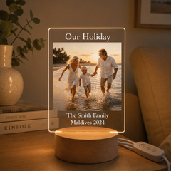 Personalised LED Photo Frame Night Light – Custom Picture Gift for Mum, Dad, Anniversary, Wedding, Birthday Keepsake