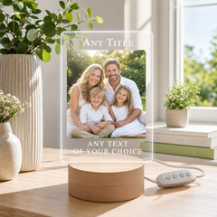 Personalised LED Photo Frame Night Light – Custom Picture Gift for Mum, Dad, Anniversary, Wedding, Birthday Keepsake