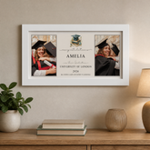 Custom Graduation Day Photo Collage Print With Mount and White Wood Frame Graduation Photo Frame ukgiftstoreonline
