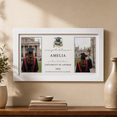 Custom Graduation Day Photo Collage Print With Mount and White Wood Frame Graduation Photo Frame ukgiftstoreonline