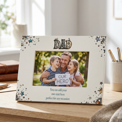 Personalised Colourful Dad Photo Frame Gift for Fathers Day Birthday or Christmas Photo Frame ukgiftstoreonline Landscape