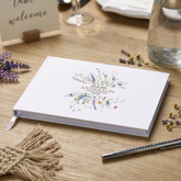 Personalised Colourful Wildflower Wedding Lined Guest Book Hard Cover 80 Pages Guest Book ukgiftstoreonline