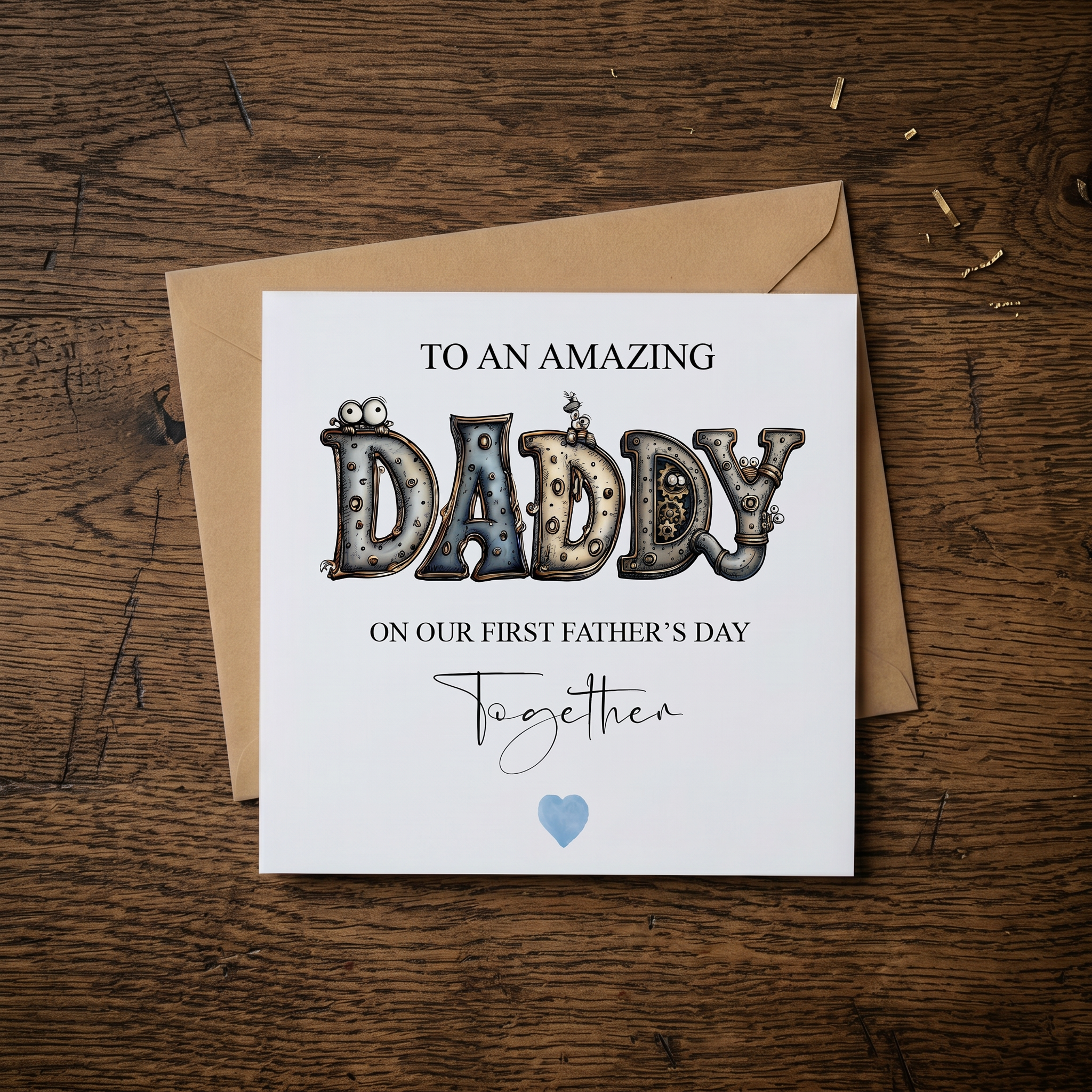 Luxury First Fathers Day Card - With Mechanical Design ukgiftstoreonline