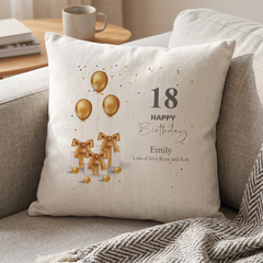 Personalised 18th Birthday Cushion Gift Present Design Personalised Cushion Gifts ukgiftstoreonline