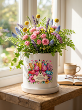 Personalised Large Flower Plant Pot End of Term Teacher Gift ukgiftstoreonline