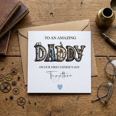 Luxury First Fathers Day Card - With Mechanical Design ukgiftstoreonline