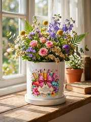 Personalised Large Flower Plant Pot End of Term Teacher Gift