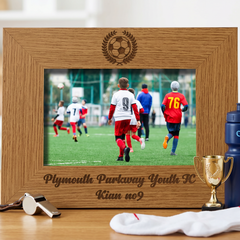 Football Themed Personalised Wooden Engraved Photo Frame Photo Frame ukgiftstoreonline