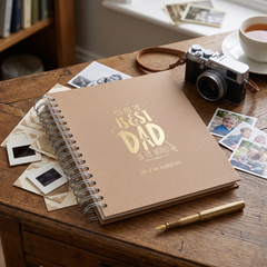 Personalised Best Dad In the World Photo Self Adhesive Album Scrapbook Multiple Colours Photo Album ukgiftstoreonline