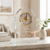 Personalised Engraved Large Crystal Glass Clock Wedding Gift Or Wedding Present In Presentation Box Personalised Crystal Glass ukgiftstoreonline
