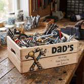 Personalised Tools and Bits and Bobs Storage Crate Gift Fathers Day, Birthday, Christmas or Anniversary storage crate ukgiftstoreonline