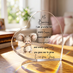 Personalised Cute Teacher Gift Heart Block In Gift Box End of Term Leaving Thank You Gift